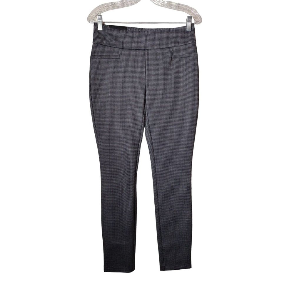 Dalia Pants Womens Small Narrow Leg Pull On Stretch Houndstooth Workwear